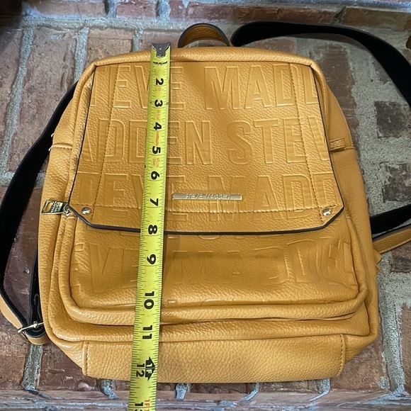 Steve Madden Mustard Yellow BTampa Logo Square Embossed Backpack main image 7